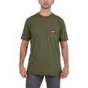 WTSSGRN-S - Work T-shirt short sleeve, green, size S, 4932493018