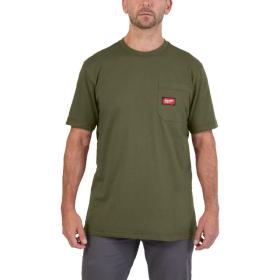 WTSSGRN-S - T-shirt z kieszonką z krótkim rękawem, zielony, rozmiar S