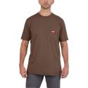 WTSSBR-S - Work T-shirt short sleeve, brown, size S, 4932493028