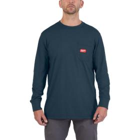 WTLSBLU-XL - T-shirt z kieszonką z długim rękawem, niebieski, rozmiar XL
