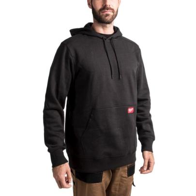 WH MW BL S - Bluza z kapturem, czarna, rozmiar S