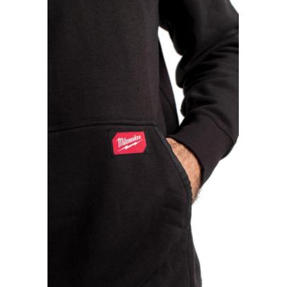 WH MW BL S - Bluza z kapturem, czarna, rozmiar S