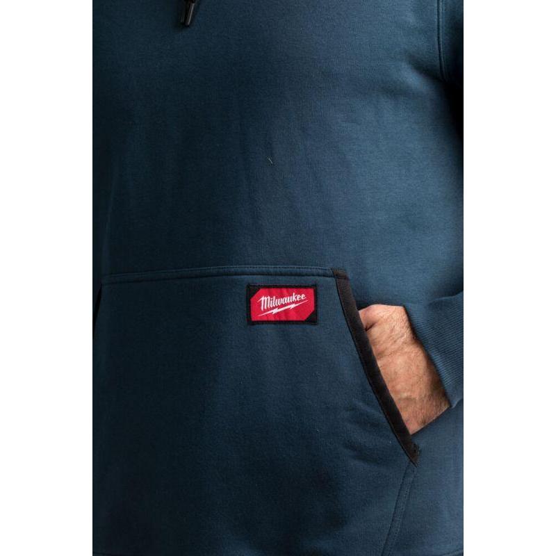 WH MW BLU L - Bluza z kapturem, niebieska, rozmiar L