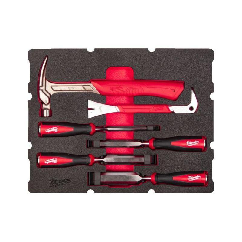 4932493641 - Moduł narzędzi ręcznych do pracy w drewnie do szuflad PACKOUT (6 szt.), wkładka piankowa