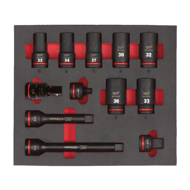 4932493398 - Moduł nasadek długich i akcesoriów udarowych 3/4", 22 - 36 mm (12 szt.), wkładka piankowa 4932493398 - Moduł nasadek długich i akcesoriów udarowych 3/4", 22 - 36 mm (12 szt.), wkładka piankowa