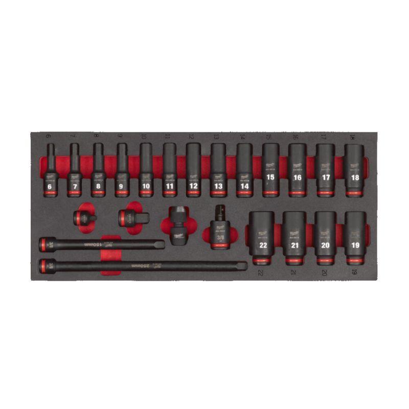 4932493390 - Moduł nasadek długich i akcesoriów udarowych 3/8", 6 - 22 mm (23 szt.), wkładka piankowa 4932493390 - Moduł nasadek długich i akcesoriów udarowych 3/8", 6 - 22 mm (23 szt.), wkładka piankowa