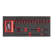 4932493386 - Moduł nasadek długich i akcesoriów udarowych 1/4", 4 - 13 mm (17 szt.), wkładka piankowa