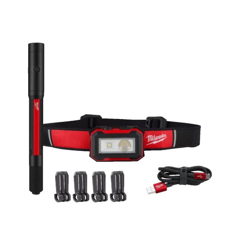 IR HL450PL250 - Akumulatorowa latarka-czołówka IR HL450 i latarka akumulatorowa IR PL250