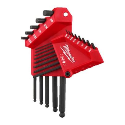 4932493615 - Zestaw kluczy trzpieniowych zagiętych, krótkich z kulką, 6-kątnych, 3/8" - 0,050" (13 szt.)