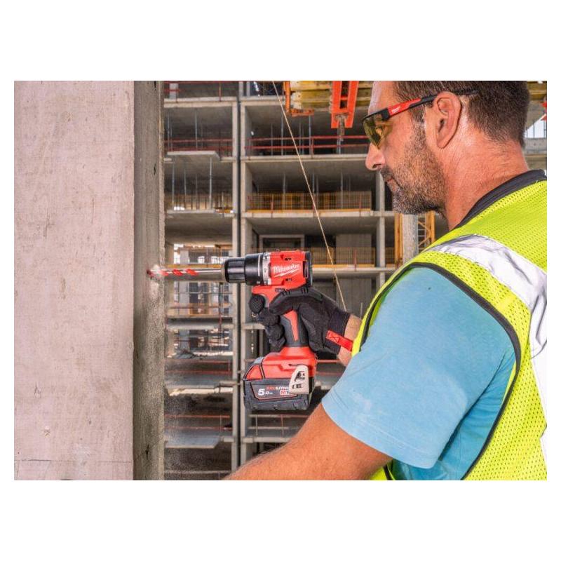 M18 BLPDRC-0X - Kompaktowa bezszczotkowa wiertarko-wkrętarka udarowa 60,5 Nm, 18 V, w walizce, bez wyposażenia