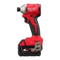 M18 BLIDRC-402C - Compact brushless 1/4" HEX impact driver 18 V, 4.0 Ah, in case, with 2 batteries and charger, 4933492840