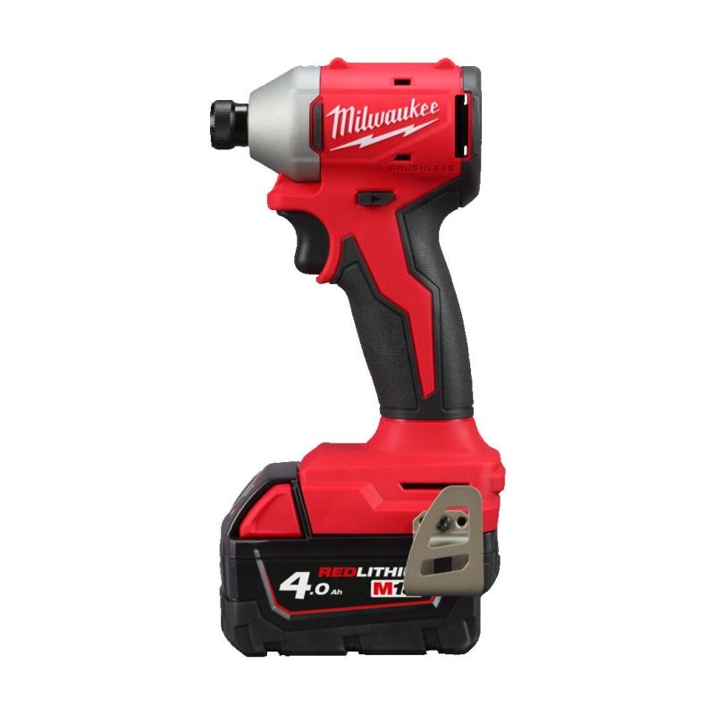 M18 BLIDRC-402C - Compact brushless 1/4" HEX impact driver 18 V, 4.0 Ah, in case, with 2 batteries and charger