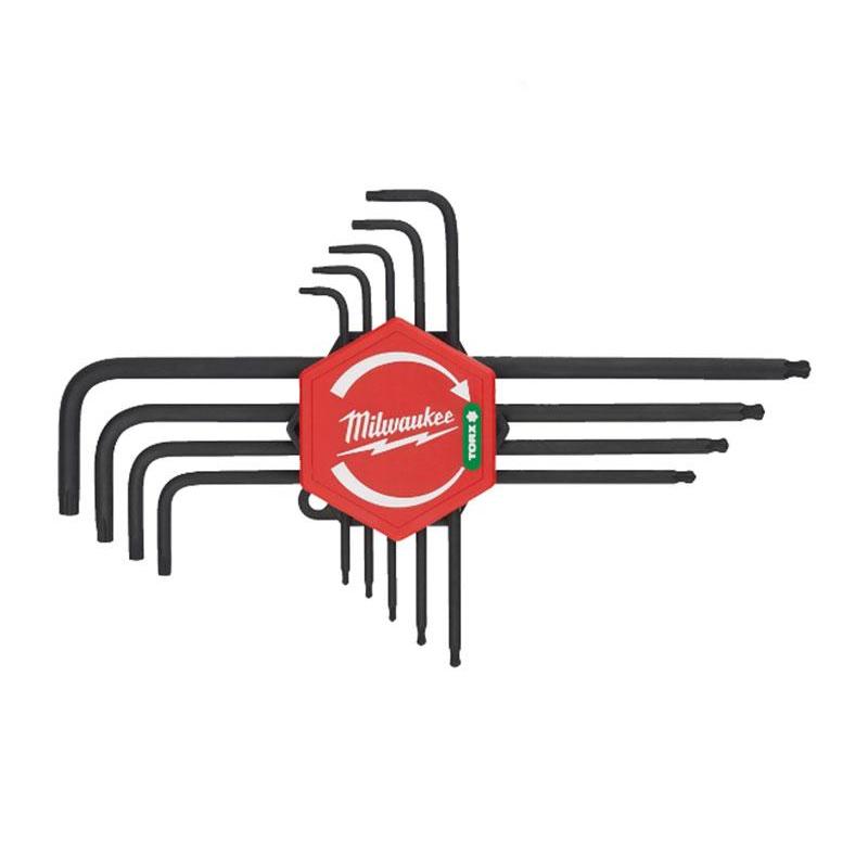4932492693 - Zestaw kluczy trzpieniowych zagiętych, długich z kulką, Torx, T8 - T40 (9 szt.) 4932492693 - Zestaw kluczy trzpieniowych zagiętych, długich z kulką, Torx, T8 - T40 (9 szt.)