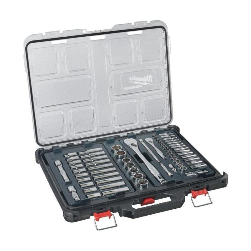 4932493661 - Zestaw nasadek 1/4" i 1/2" z grzechotką i akcesoriami, 4 - 26 mm, w organizerze Slim PACKOUT™ dużym (63 szt.) 4932493661 - Zestaw nasadek 1/4" i 1/2" z grzechotką i akcesoriami, 4 - 26 mm, w organizerze Slim PACKOUT™ dużym (63 szt.)