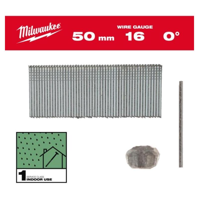 4932498316 - Sztyfty galwanizowane 16G z cienką główką do M18 FN16GS, 1,6 x 50 mm 0° (2,5 tys. szt.) 4932498316 - Sztyfty galwanizowane 16G z cienką główką do M18 FN16GS, 1,6 x 50 mm 0° (2,5 tys. szt.)