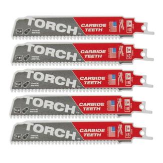 48005551 - Brzeszczot do metalu TCT TORCH z węglikiem, 150 mm 10 TPI (5 szt.)