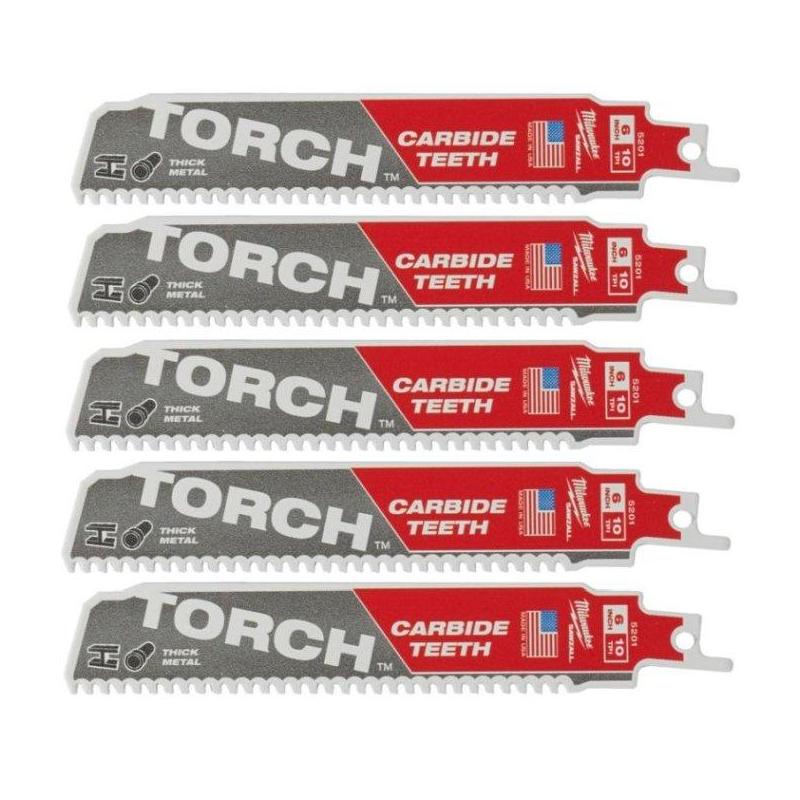 48005551 - Brzeszczot do metalu TCT TORCH z węglikiem, 150 mm 10 TPI (5 szt.) 48005551 - Brzeszczot do metalu TCT TORCH z węglikiem, 150 mm 10 TPI (5 szt.)