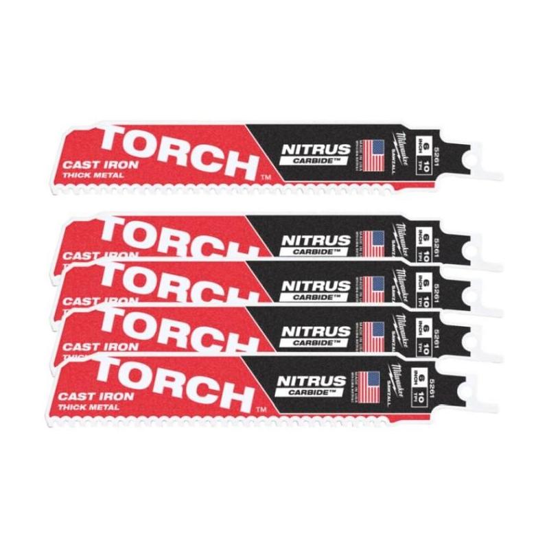 48006551 - Brzeszczot do metalu TORCH NITRUS CARBIDE z węglikiem wolframu, 150 mm 10 TPI (5 szt.) 48006551 - Brzeszczot do metalu TORCH NITRUS CARBIDE z węglikiem wolframu, 150 mm 10 TPI (5 szt.)