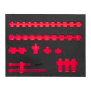 4932493391 - Wkładka piankowa do nasadek 1/2" krótkich, do wózków narzędziowych, 417 x 536 mm