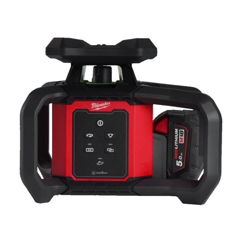 M18 RLOHVG300-501C - Niwelator laserowy 300m z zieloną wiązką, 18 V, 5.0 Ah, ONE-KEY™, w walizce, z akumulatorem i ładowarką M18 RLOHVG300-501C - Niwelator laserowy 300m z zieloną wiązką, 18 V, 5.0 Ah, ONE-KEY™, w walizce, z akumulatorem i ładowarką