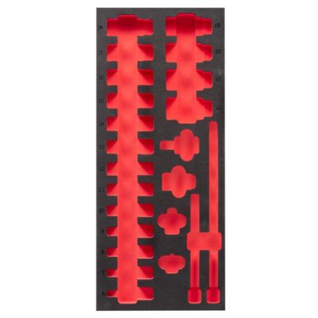 4932493389 - Wkładka piankowa do nasadek 3/8" długich, do wózków narzędziowych, 417 x 177 mm 4932493389 - Wkładka piankowa do nasadek 3/8" długich, do wózków narzędziowych, 417 x 177 mm