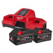 M18 FORGENRG-602DBSC - Zestaw 2 akumulatorów M18™ FORGE™, Li-ion, 18 V, 6.0 Ah + podwójna super ładowarka, 4933498549