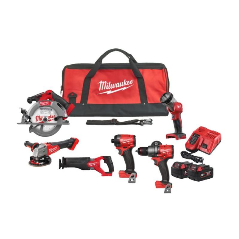 M18 FPP6G3-502B - Zestaw POWERPACK M18™, M18 FPD3, M18 FID3, M18 FCS552, M18 FSZ, M18 FSAG125X, M18 TLED, 2x 5.0 Ah, 4933498658