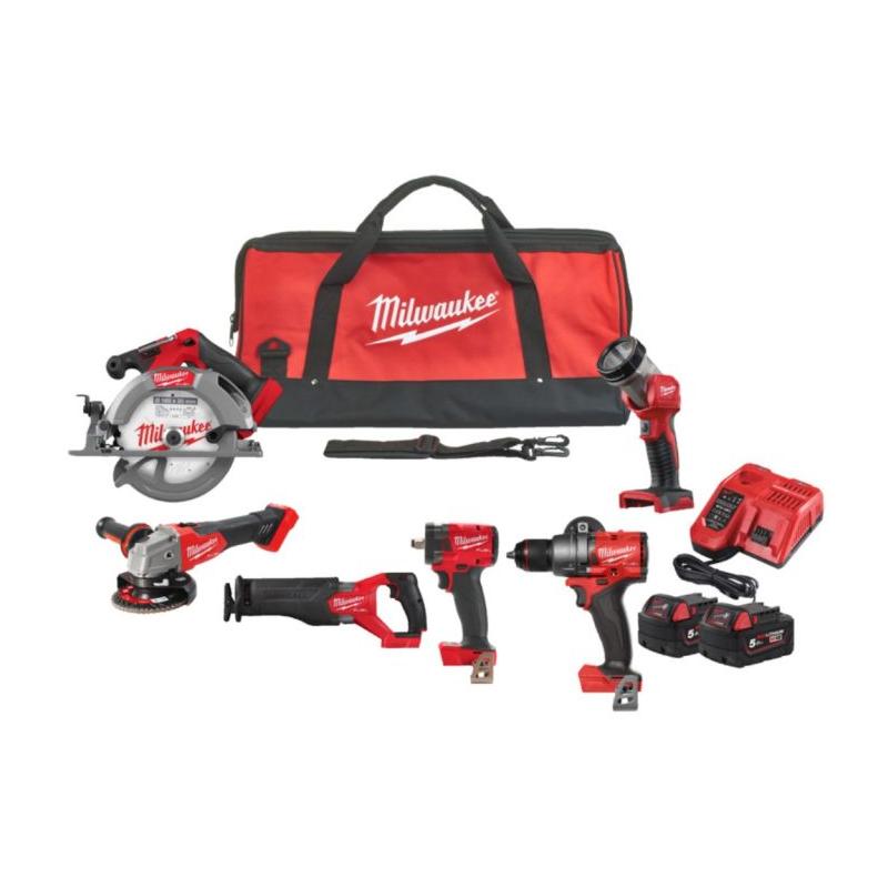M18 FPP6H3-502B - Zestaw POWERPACK M18™, M18 FPD3, M18 FIW2F12, M18 FCS552, M18 FSZ, M18 FSAG125X, M18 TLED, 5.0 Ah, 4933498659