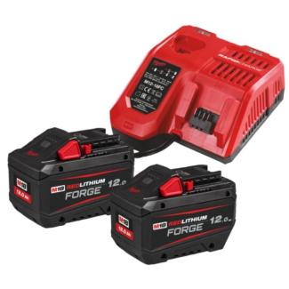 M18 FORGENRG-122 - Zestaw 2 akumulatorów M18™ FORGE™, Li-ion 18 V, 12.0 Ah + szybka ładowarka, 4933498610