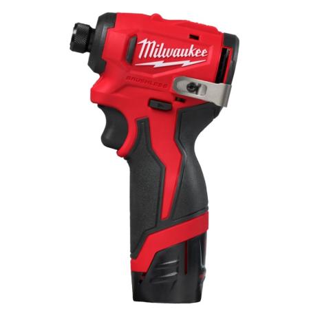 M12 BLIDRC-202C - Kompaktowa zakrętarka udarowa 1/4" HEX 12 V, 2.0 Ah, w walizce, z 2 akumulatorami i ładowarką, 4933499690
