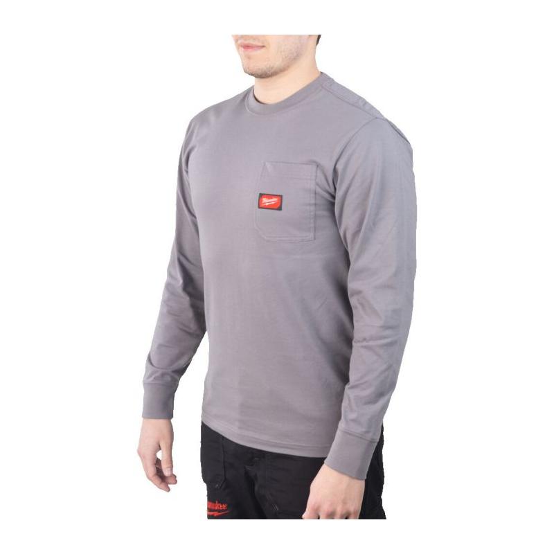 WTLSGR-XL - T-shirt z kieszonką z długim rękawem, szary, rozmiar XL, 4932493041
