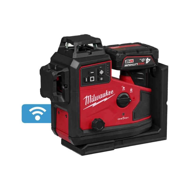 M12 A3PLO-401C - Laser 3-płaszczyznowy 360°, 12 V, 4.0 Ah, ONE-KEY™, w walizce, z akumulatorem i ładowarką, 4933499002