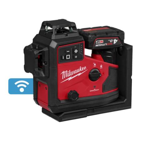 M12 A3PLO-401C - Laser 3-płaszczyznowy 360°, 12 V, 4.0 Ah, ONE-KEY™, w walizce, z akumulatorem i ładowarką, 4933499002