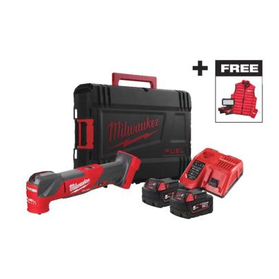 M18 FMTMC-502X - Narzędzie wielofunkcyjne 18 V, FUEL™, w walizce, 2 x 5.0 Ah i ładowarka + relektor i kamizelka, 4933499454