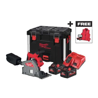 M18 FPS55MC-552P - Zagłębiarka do drewna i tworzyw sztucznych 55mm 18V 5.5Ah w skrzyni PACKOUT +reflektor i kamizelka 4933499456