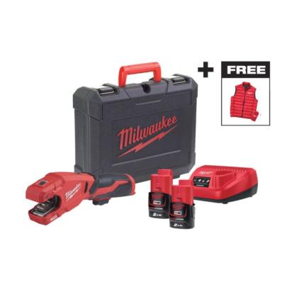 M12 PCSSMC-202C - Obcinak do rur ze stali nierdzewnej 12V, RAPTOR™, w walizce, 2 x 2.0 Ah i ładowarka + kamizelka, 4933499464
