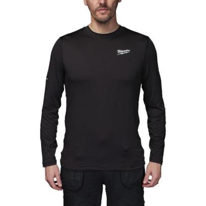 CWB LS BL M - Koszulka termoaktywna z długim rękawem WORKSKIN™, czarna, rozmiar M, 4932498284