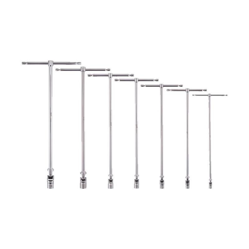 4932492674 - Zestaw kluczy nasadowych T przegubowych, 6-kątnych, z przesuwną rękojeścią, 8 - 19 mm (7 szt.)