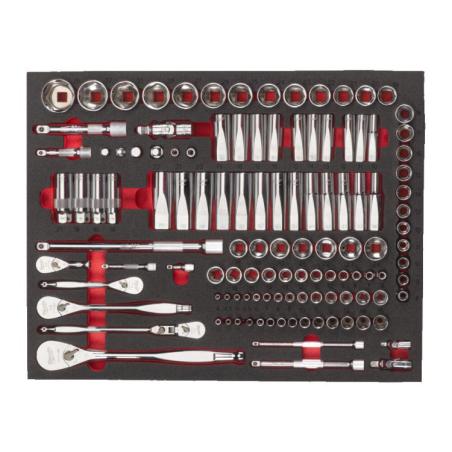4932498518 - Moduł nasadek i akcesoriów 1/4", 3/8", 1/2" (119 szt.), wkładka piankowa