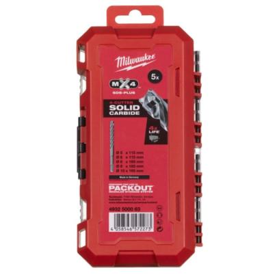 4932500063 - Zestaw wierteł udarowych do betonu SDS-Plus MX4, 4-ostrzowe, 5 - 10 mm (5 szt.)