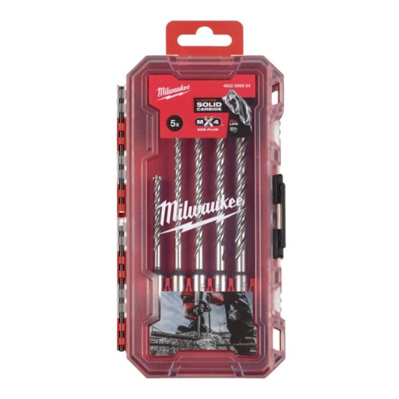 4932500064 - Zestaw wierteł udarowych do betonu SDS-Plus MX4, 4-ostrzowe, 5,5 - 8 mm (5 szt.)