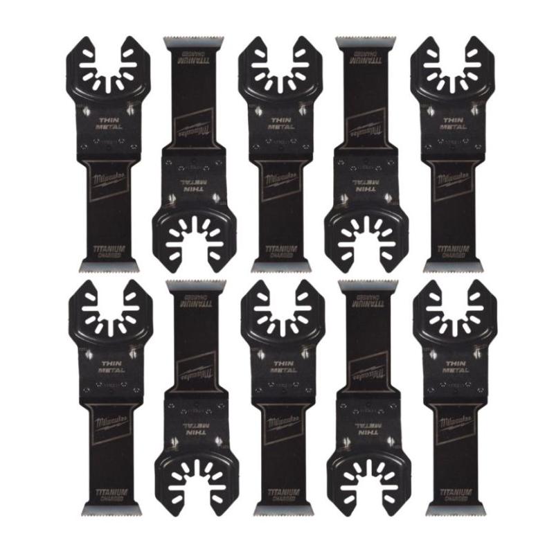 48851259 - Brzeszczot bimetalowy do Multitoola z powłoką tytanową do cięcia miękkich metali i PVC, 28 mm (3 szt.)