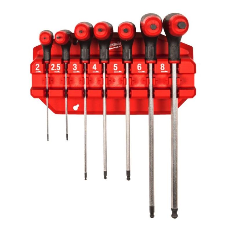 4932498677 - Zestaw kluczy trzpieniowych z rękojeścią, 6-kątnych z kulką, 2 - 8 mm (7 szt.)