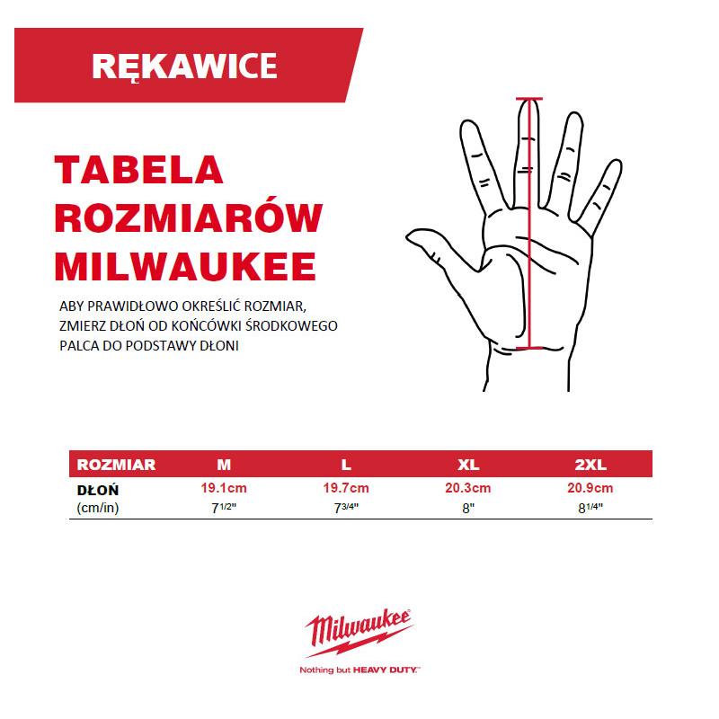 MILWAUKEE - 4932471621 - Rękawice odporne na przecięcia, poziom ochrony 3/C, XXL/11 (12 par)