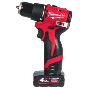 M12 BLPDRC-402C - Kompaktowa wiertarko-wkrętarka udarowa 40 Nm, 12V, 4.0 Ah, w walizce z 2 akumulatorami i ładowarką, 4933500424