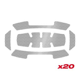 4932500168 - Naklejki odblaskowe srebrne na hełm ochronny BOLT™ 20 zestawów