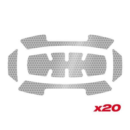 4932500168 - Naklejki odblaskowe srebrne na hełm ochronny BOLT™ 20 zestawów