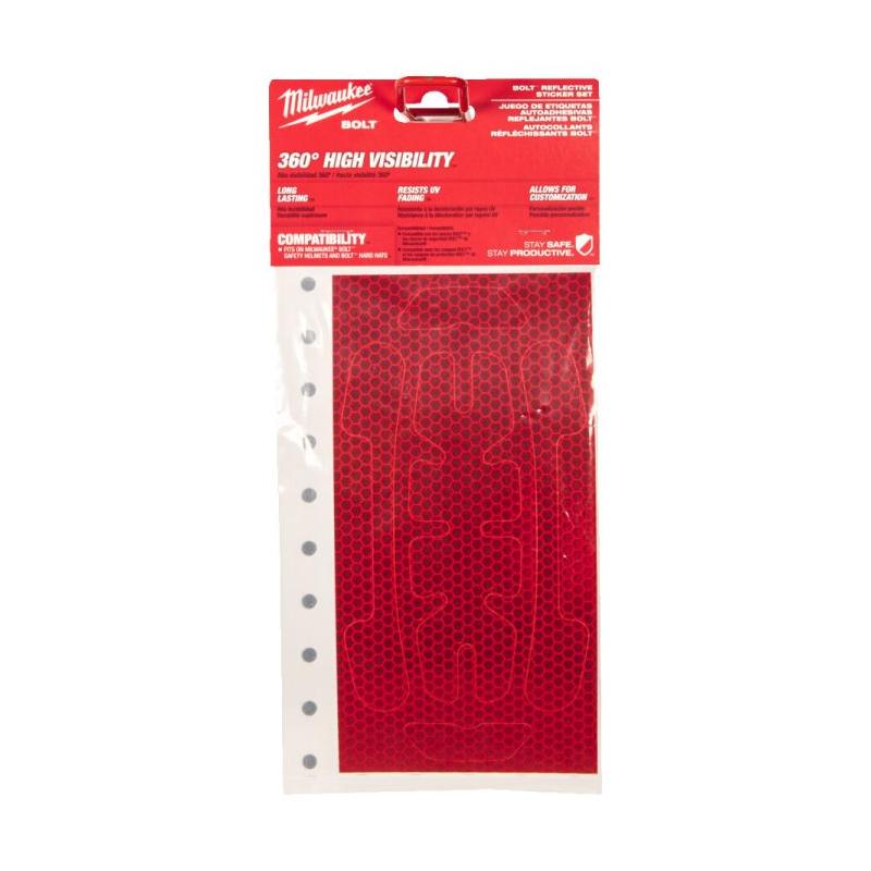 4932499123 - Naklejki odblaskowe czerwone na hełm ochronny BOLT™ (5 szt.)