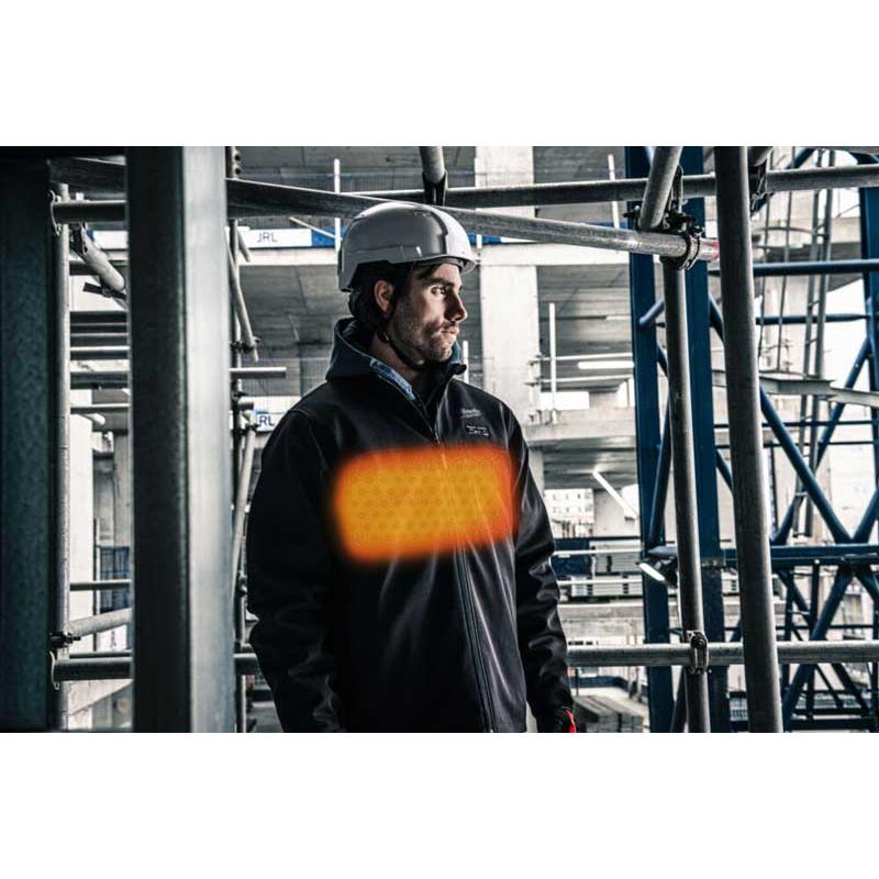 M12 HJBL6-0 (XXL) - Kurtka podgrzewana męska HEXON, czarna, M12™ Li-ion 12 V, rozmiar XXL, 4932493823