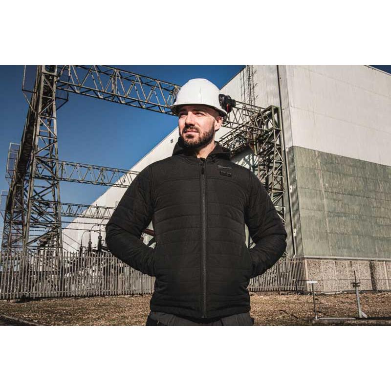 M12 HPJBL3-0 (M) - Kurtka podgrzewana męska pikowana HEXON, czarna, M12™ Li-ion 12 V, rozmiar M, 4932493838